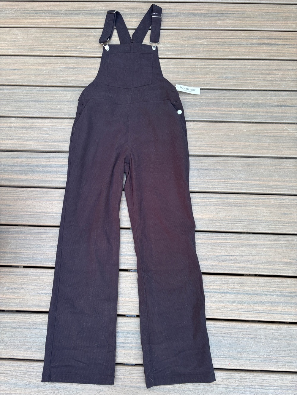 Women's Black Bib Jumpsuit with Adjustable Straps